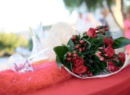 Çiçek Buketi Kadehler ve İçecekle Masa Süsleme İzmir