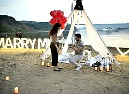 İstanbul Kumsalda Evlenme Teklifi Organizasyonu