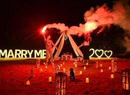 İstanbul Kumsalda Evlilik Teklifi Organizasyonu