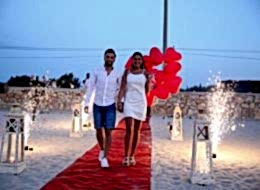 Yer Volkanları ve Uçan Balonlar Eşliğinde Kumsalda Evlenme Teklifi Organizasyonu İstanbul