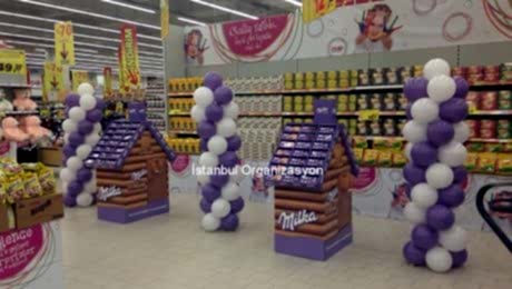 Milka Standları Balon Süsleme