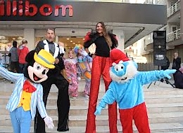 Tahta Bacak Gösterisi ve Çizgi Film Maskotları Hizmeti İstanbul Organizasyon