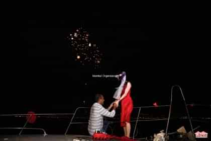 Teknede Evlilik Teklifi Organizasyonu Paketi İstanbul Organizasyon